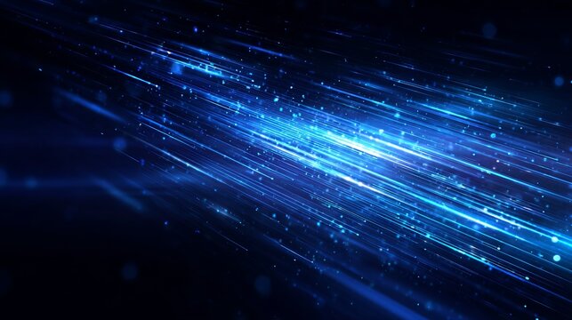 Abstract blue light streaks motion background with modern technology feel and data stream effect for graphic designers.