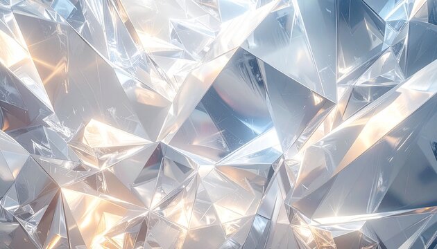 Glass crystal texture with fractured light reflections shining luxury effect abstract background
