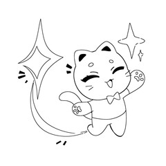 Cute cat drawing