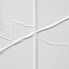 Obraz premium White Creased Paper Texture Background Detailed Close Up Shot Showing Wrinkles and Creases in White Paper Surface with Subtle Light and Shadow