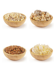Grid Composition of Colorful Ground Spices in Rustic Mediterranean Style