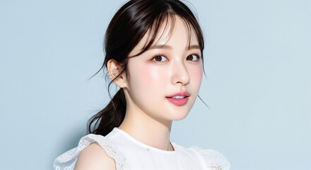 肌の綺麗な若い女性