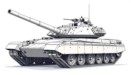 Military tank illustration