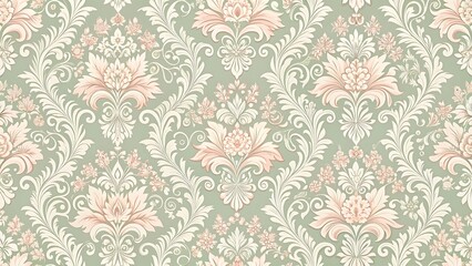 Ornate Floral Damask Pattern – Elegant Seamless Decorative Design