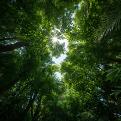Fototapeta premium Rainforest Canopy Glow