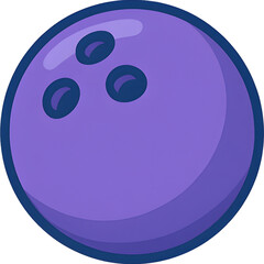 Fototapeta premium Purple Bowling Ball With Three Finger Holes, a Glossy and Vibrant Sports Icon