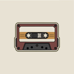 audio cassette vector