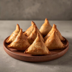 Premium Samosa on Clay Plate