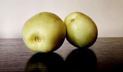 Pepino (Solanum muricatum) is a fruit native to the Andes region of South America, known for its flavor resembling melon and cucumber, and also called 
