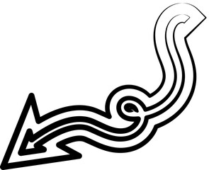 Arrows design elements. Hand drawn set of icons