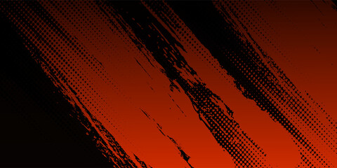 Fototapeta premium Abstract Red and Black Striped Background With Dynamic Brushstroke Pattern. Dynamic shapes composition eps 10.