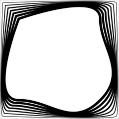 Square blend line effect geometric shapes. Gradient frames