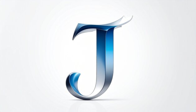 Elegant stylized letter J – refined ornamental typography with graceful curves, artistic calligraphy design perfect for luxury branding, monogram logos, posters, and decorative artwork.