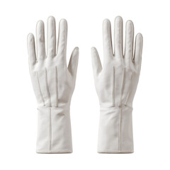 Obraz premium Elegant White Leather Gloves for Fashion Accessories or Special Occasions with Soft Texture and Timeless Style
