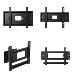 TV wall mount bracket in various angles showcasing sturdy design, adjustable features, and durable materials, ideal for secure television installation and maximizing viewing experience in modern homes