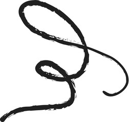 Spiral brush line, swirl, twist