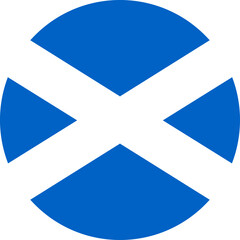 Obraz premium Scotland flag illustrator national of round