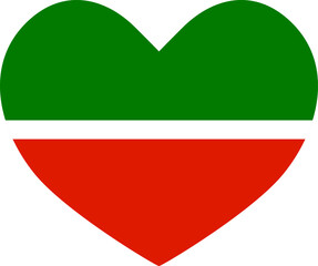 Tatarstan heart shaped icon flag illustrator national