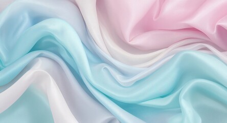 Obraz premium Ethereal Silk Swirls. A Pastel Dance of Light and Texture, Delicate and Smooth.