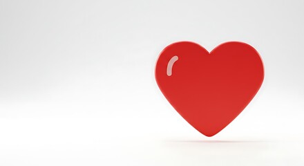 Red Heart Shape Graphic Design.