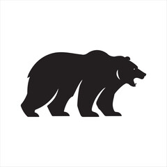 bear vector silhouette sketch art logo design collections