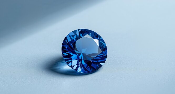 Sapphire Shimmer. A Study in Blue Tones, Faceted Reflections, and Light Play.