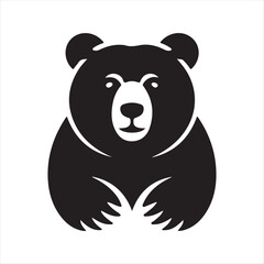 bear vector silhouette sketch art logo design collections