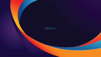 abstract colorful gradient orange purple blue with overlapping layers on dark purple background