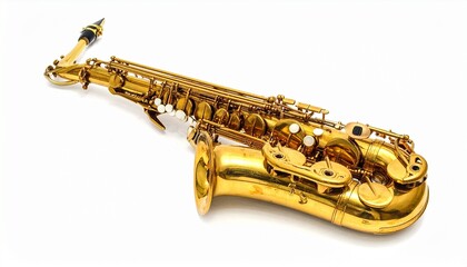 Obraz premium saxophone on white
