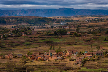 rural landscape with farm, Madagascar
