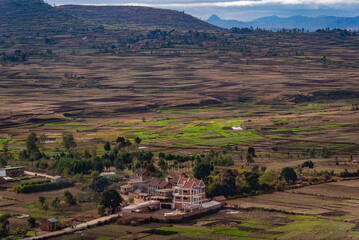 rural landscape with farm, Madagascar