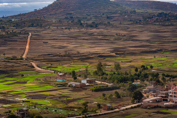 rural landscape with farm, Madagascar