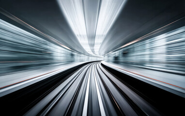 Blurred Motion of Train Tracks in a Tunnel