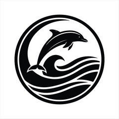 dolphin vector silhouette clip art sketch idea illustration