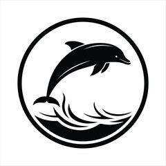 dolphin vector silhouette clip art sketch idea illustration