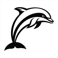 dolphin vector silhouette clip art sketch idea illustration