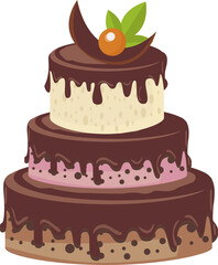 vector illustration of cake