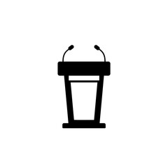 Presentation Podium with Microphones Icon