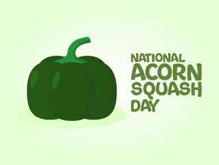 Vector graphic of National Acorn Squash Day for National Acorn Squash Day celebration.