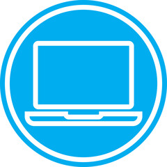blue computer monitor icon