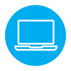 blue computer icon on internet button