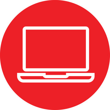 red computer monitor icon