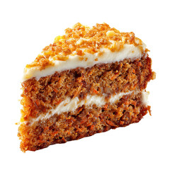 detailed shot of carrot cake isolated macro

