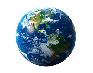 3D Globe PNG &ndash; Rotating Earth Model Transparent Cutout