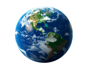 3D Globe PNG – Rotating Earth Model Transparent Cutout