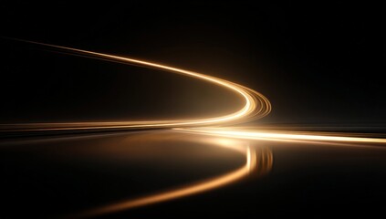 Abstract light trails on a dark surface (1)