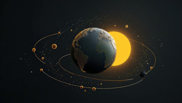 Celestial bodies in orbit