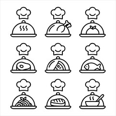 Nine Culinary Delights Under Cloches A Chefs Icon Set.