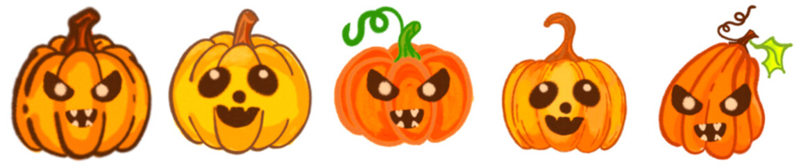 Kawaii Pumpkin PNG Graphic for Autumn and Halloween Projects