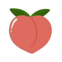 peach fruit icon vector illustrtion design